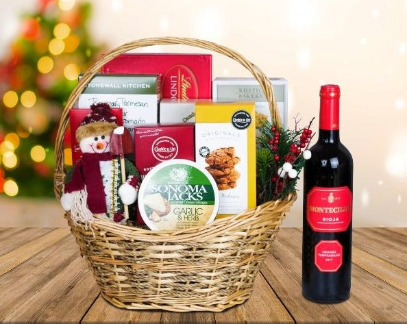 Christmas Wine & Basket